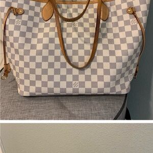 Louis Vuitton Damier Azur Neverfull MM in Rose Beige 🤍🧸